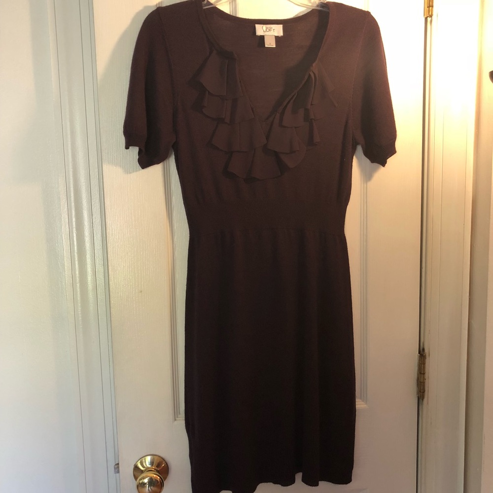 Ann Taylor Loft knit dress.  Deep purple size sm.